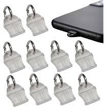 Amazon.co.jp: Type-C キャップ 10個 クリア（リング付き）USB-C